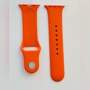 Hermes Apple Watch Band Signature Orange Silicone size S/M